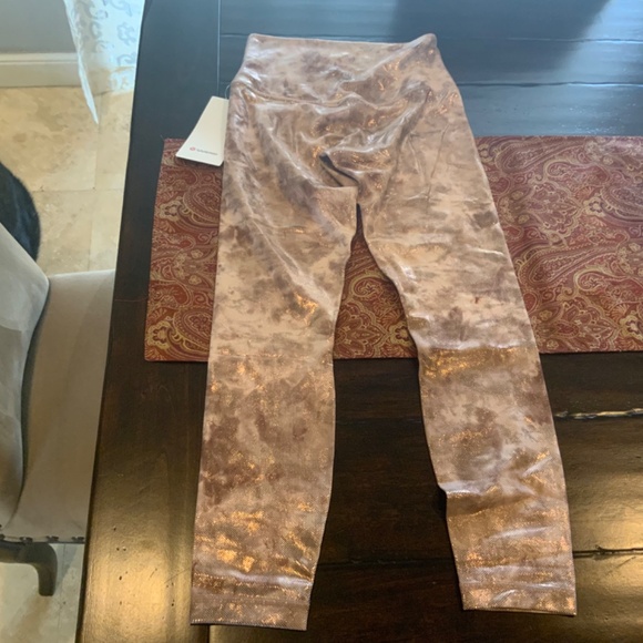 Lululemon Align HR Pant 25" *Shine Diamond Dye Misty Shell Cacao Dot Foil 6, NWT - Picture 5 of 6